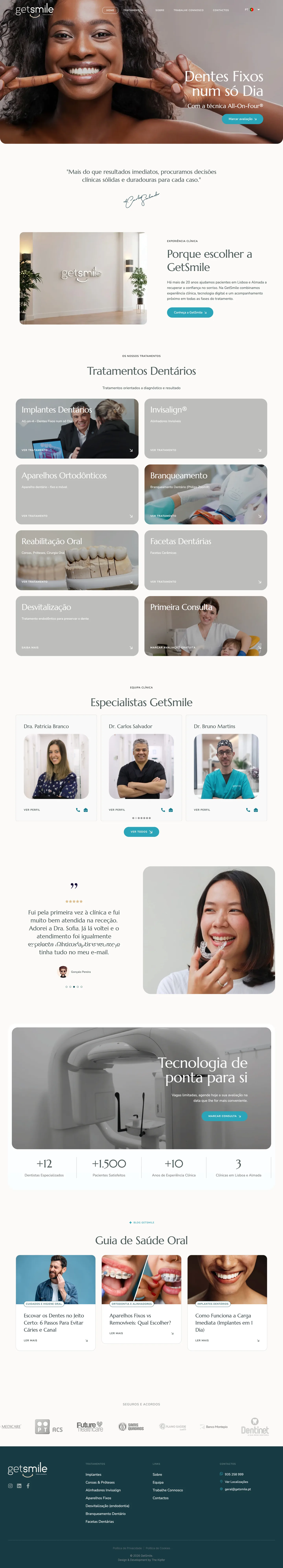 GetSmile — website desenhado pela The Kipfer